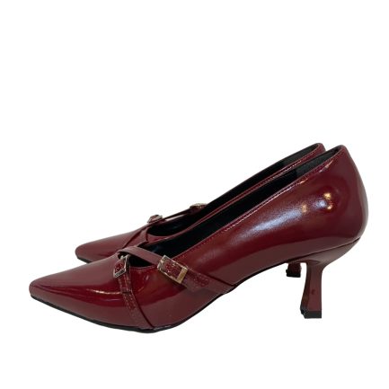 Bordo İnce Topuklu Ayakkabı