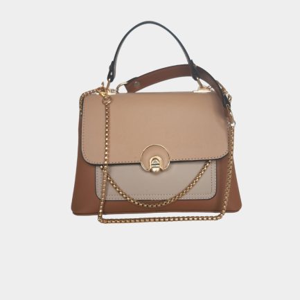 Renk Detaylı Kahverengi Çanta